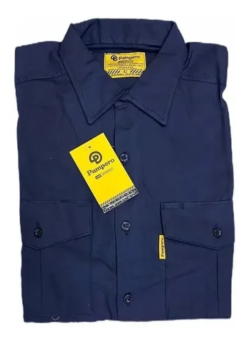 Camisa De Trabajo Pampero Azul Marino 38 44