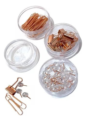 Kit Papelería Para Escritorio Rosa Gold
