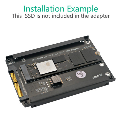 Adaptador Elevador M.2 Nvme Key M Ssd A Sff-8639 U.2 W