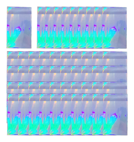 50 Uds Funda Para Tarjeta Holográfica Luz Del Arco Iris