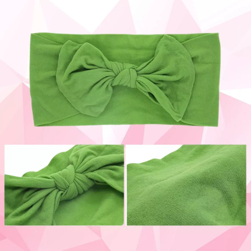 Diademas Niñas Bebes Turbante Moño Banda Elástica Moda F Color Paq 2