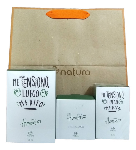 Natura Perfume Paz E Humor Masc 75ml+min 25ml+jabón