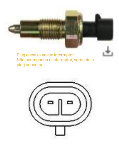 Plug Conector Interruptor Luz Ré Fiat Punto 07 08 09 / 2016