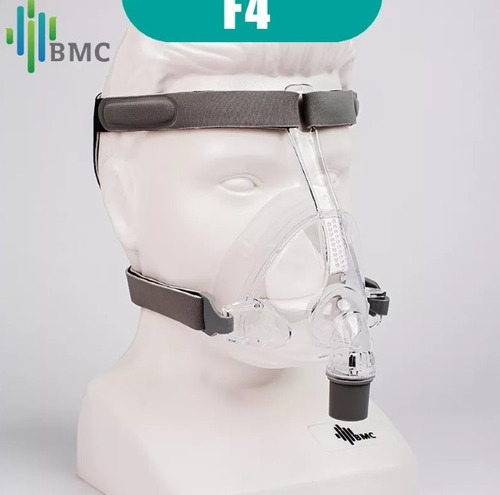 Imagen 6 de 7 de Mascara Cpap Buconasal Facial Bmc + Manguera 1,8 Mt Oronasal