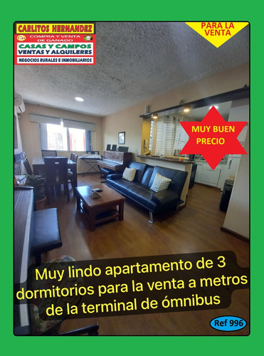 Ref 996) ** V - Muy Lindo Apartamento De 3 Dormitorios Para La Venta En San José A Metros De La Terminal De Omnibus