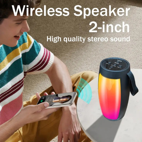 Corneta Inalambrica Bluetooth Radio Led Rgb Portatil Zq1202