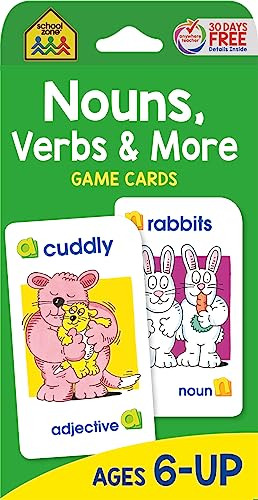 Book : School Zone - Nouns, Verbs And More Game Cards - Age