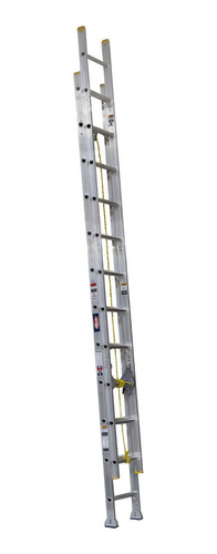 Escalera De Extensión Aluminio 24 Escalones 7.3m Akron 82-02 Color Plateado