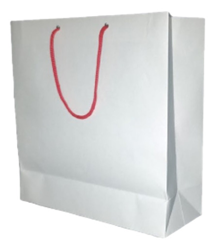 25 Bolsas De Papel Bond Blanco 115 Gr Tam:25x25x9