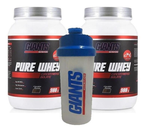 Kit 2x Pure Whey 900g Chocolate Protein Giants