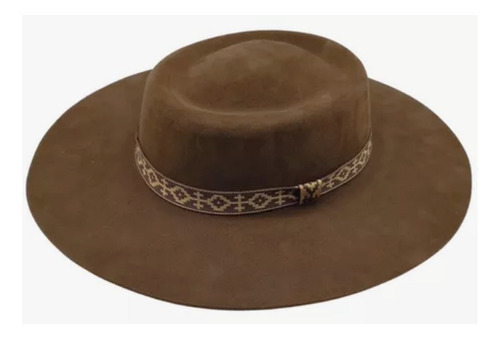 Sombreo Tradicional Gaucho Para Campo Andar A Caballo - Marrón Oscuro G