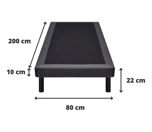 Imagen 2 de 3 de Base Nordic 80x200 Sleep Box