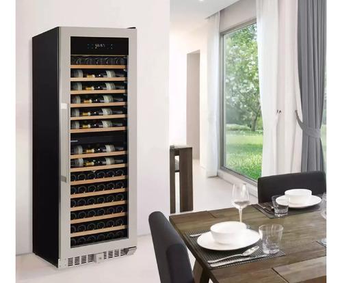 Cava Wine Enthusiast 150 Botellas Negro/inoxidable