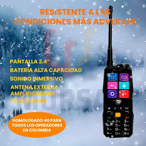 Celular Rompemuros Satelital 4g Linterna Radio Doble Sim