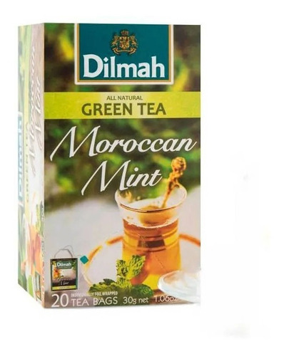 Té Verde Dilmah Moroccan Mint Menta 20 Saquitos