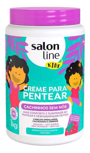 Creme Para Pentear Kids Cachinhos Sem Nós 1kg Salon Line