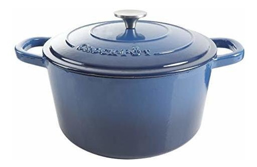 Olla Holandesa Hierro Fundido 7 Qt, Azul Zafiro.