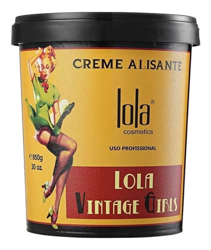 Imagem 1 de 3 de Creme Alisante Lola Cosmetics Vintage Girls 850g