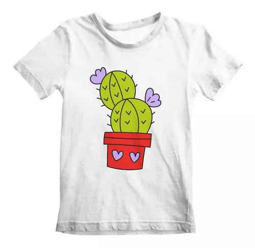 Camisa Infantil Feminina Com Estampa De Flores, Cactos E Deserto