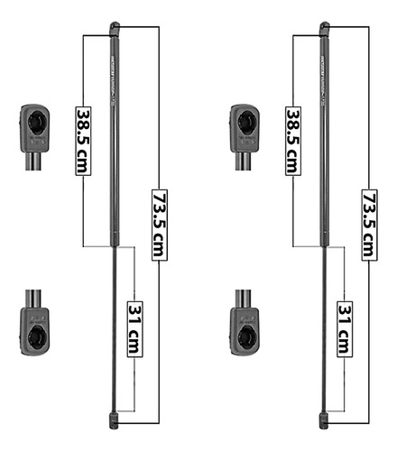 Set 2 Amortiguadores Cofre Spart Cadillac Cts 03_07