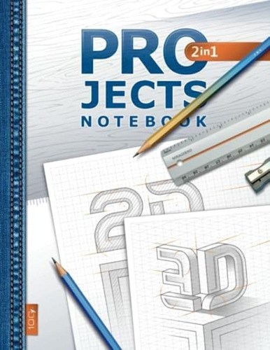 Libro: Projects Notebook 2-in-1: Two Grids Graph Paper Noteb