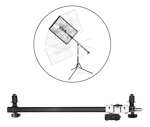 Soporte De Brazo De Cámara Alluminum 125cm Retractable Para