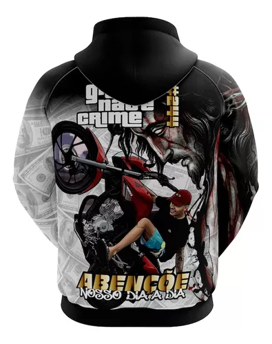 Camiseta de Quebrada Moto - Só Grau e Corte - Grau não é Crime - G