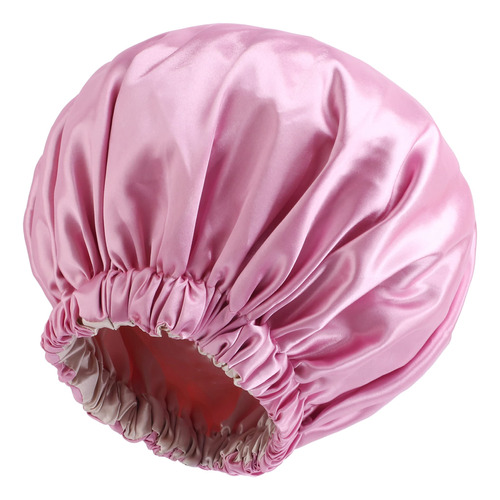 Gorro Para Dormir De Satin Tamaño Ajustable Color Rosa