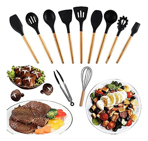 Juego De Utensilios De Cocina De Silicona, 11 Piezas Utensil