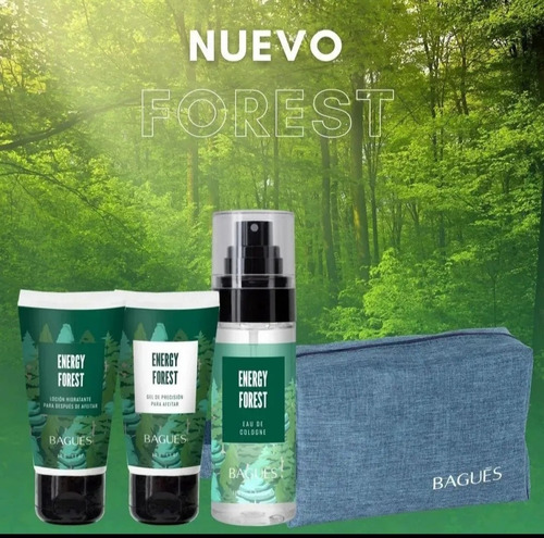 Set Regalable Bagues Energy Forest (perfume Gel Locion)