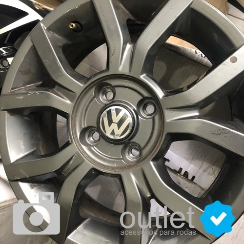 Imagem 3 de 3 de 4 Calotinhas Miolo 55mm Tampa Centro De Roda Volkswagen Up