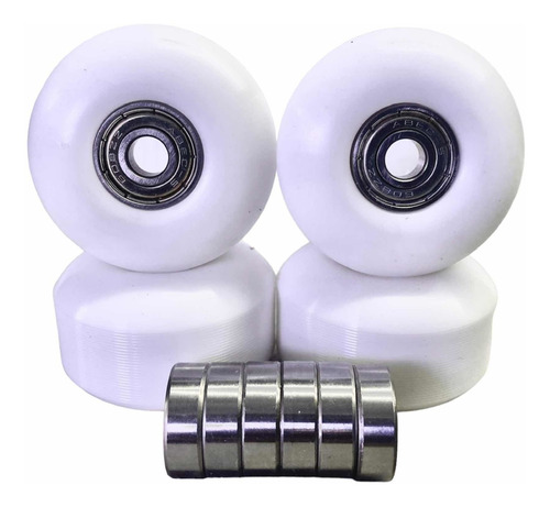 4 Llantas Ruedas Patineta Skate 52x30mm + 8 Baleros Abec 7