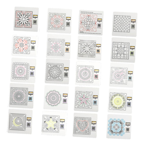 Tarjetas De Crochet Cuadrado De Crochet, Gráficos De