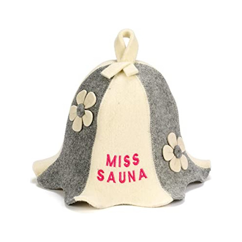 **sombrero De Sauna 'miss Sauna Flowers' Blanco/gris - ...