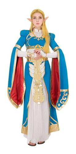 Disfraz/cosplay  Princesa Zelda, Vestido De Lujo Azul (botw)