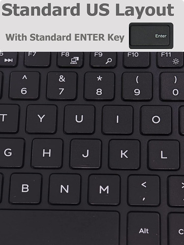 Lefix Us Keyboard (con Marco) De Repuesto Para Dell Inspiron