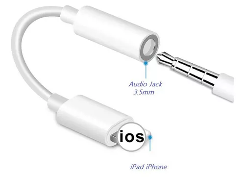 Adaptador Audífonos Compatible Con iPhone 3.5 mm Auxiliar