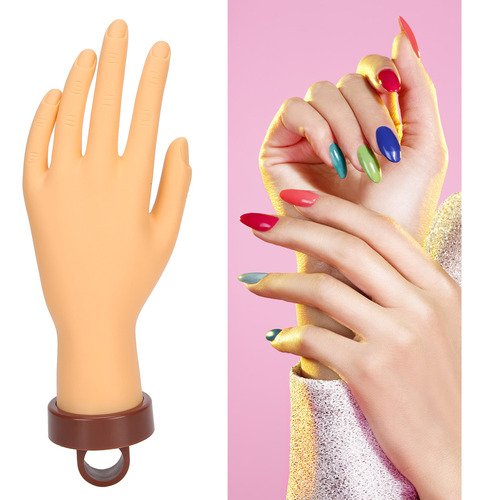 Maniquí Flexible Y Flexible For Practicar Arte De Uñas