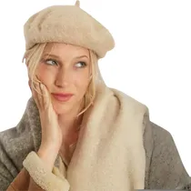 Comprar Boinas Mujer Francesa Gorro Lana Fina Con Ajuste Elastico 