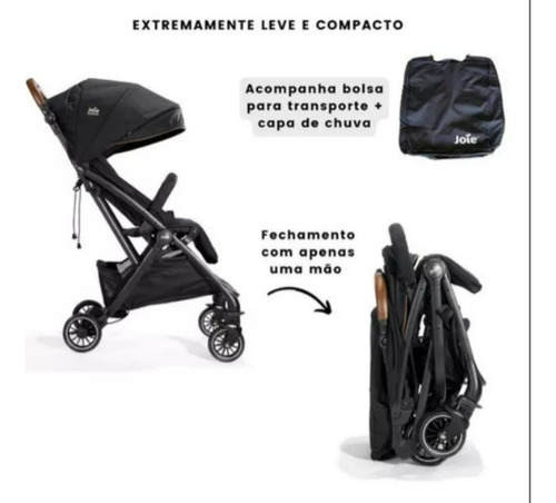 Carrinho Parcel Eclipse + Bebe Conforto I-snug Shale - Joie