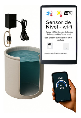 Sensor Nível Caixa D Agua Wifi - Hidronivel No Celular Email