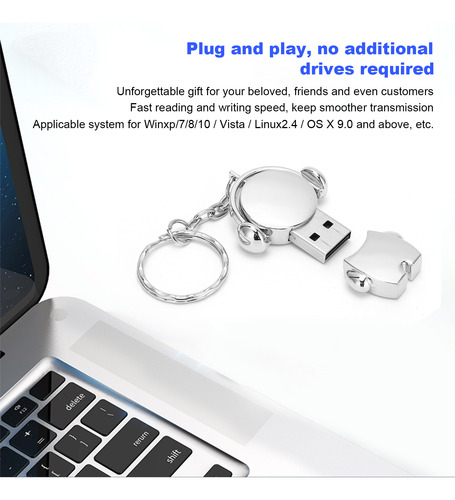 U Disk Usb2.0 Coche Flash Drive Memoria Dibujos Animados