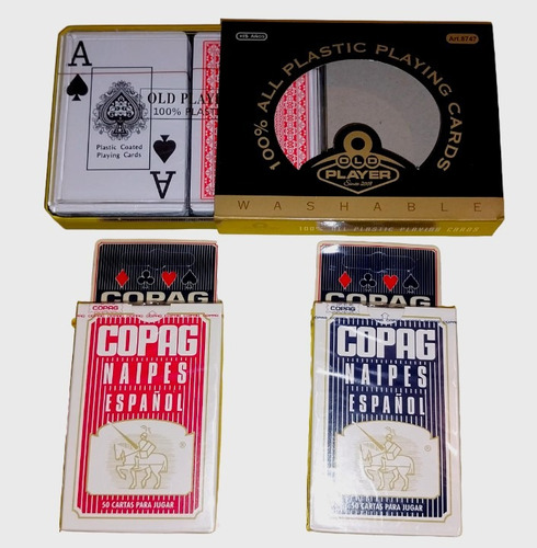 Cartas Póker 100% Plástico Y Copag Españolas Cartulina 320g