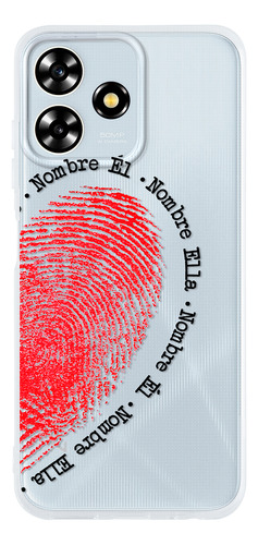 Funda Para Zte Para Parejas Corazón Con El Nombre De Él