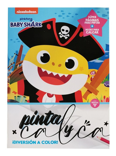 Baby Shark - Pinta Y Calca - Libro Para Pintar 