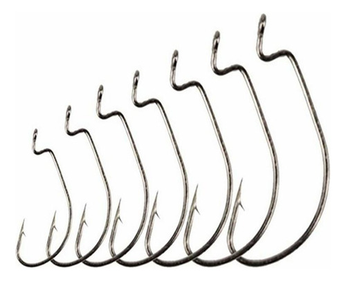 Kit de anzuelos Offset C/50 Soft Shad Shrimp Fishing + caja de regalo