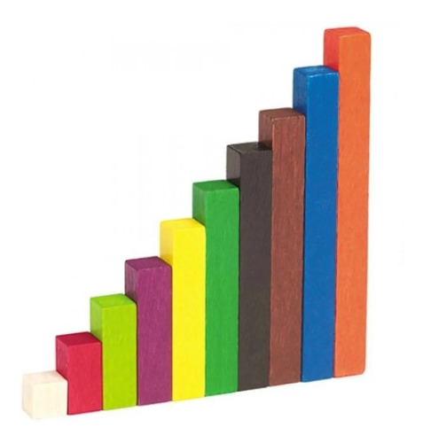 Regletas Cuisenaire En Madera  X100 Matemáticas Niños 2530