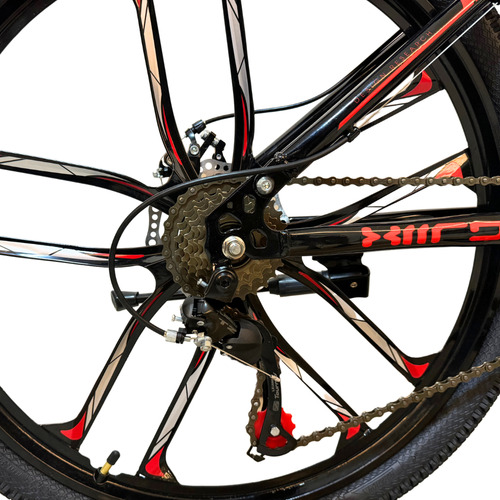 Bicicleta De Montaña Plegable Rodada 26 Color Rojo Con Negro Xiird Modelo W