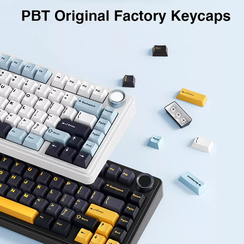 Q0q Teclado De Aula Rgb Inalámbrico F75 Personalizado Con