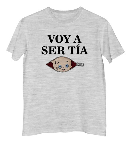 Remera Niño Voy A Ser Tia Diseño Embarazada M3